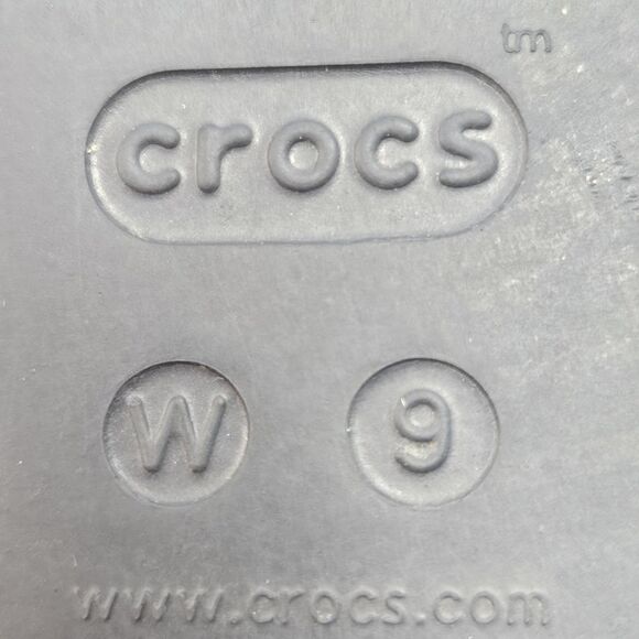 Crocs Sandals Women 9 Sanrah Beveled Circle Wedge Blue Comfort Summer Slides - Picture 12 of 12